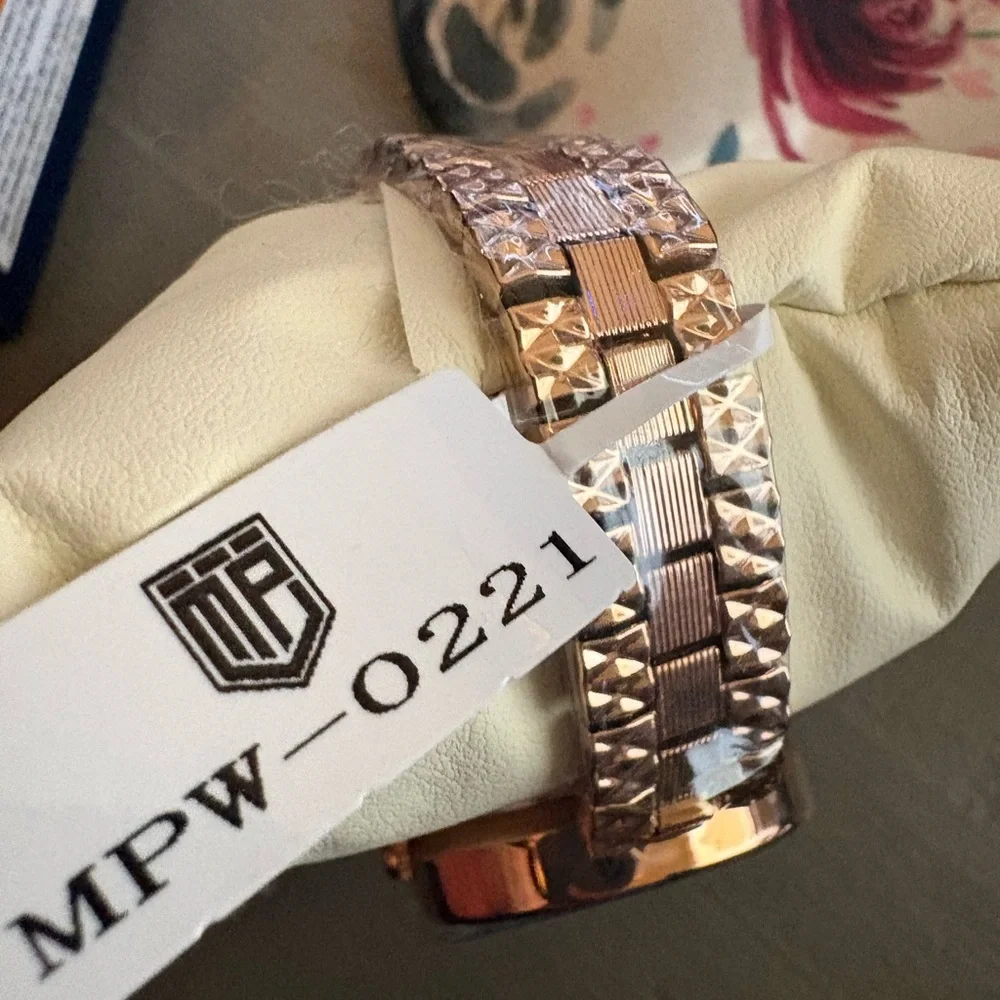 Montres Prestige Rose Gold Crystal Accent Women’s Watch w/ Box